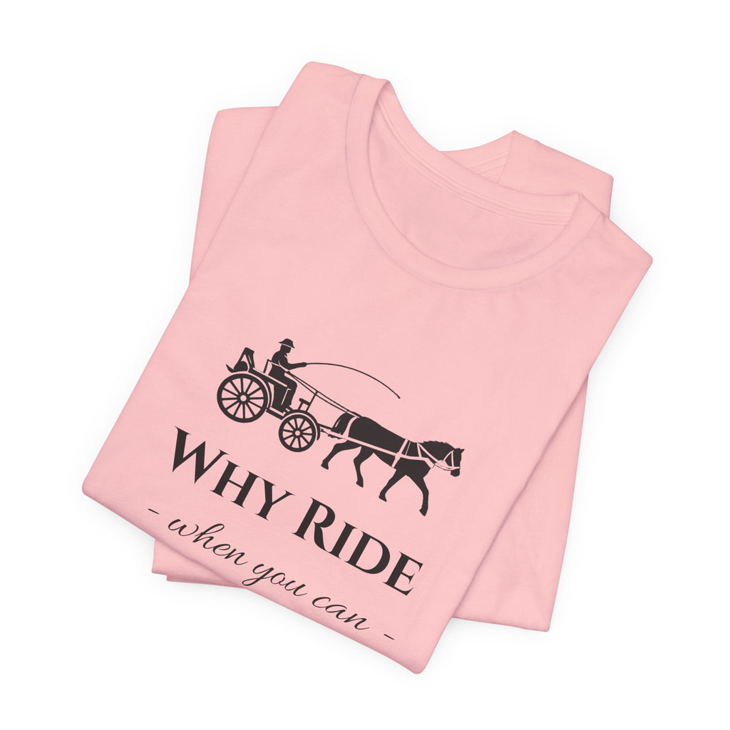 Why Ride When You Can Drive? Tee — Vintage Horse Carriage Graphic T-Shirt