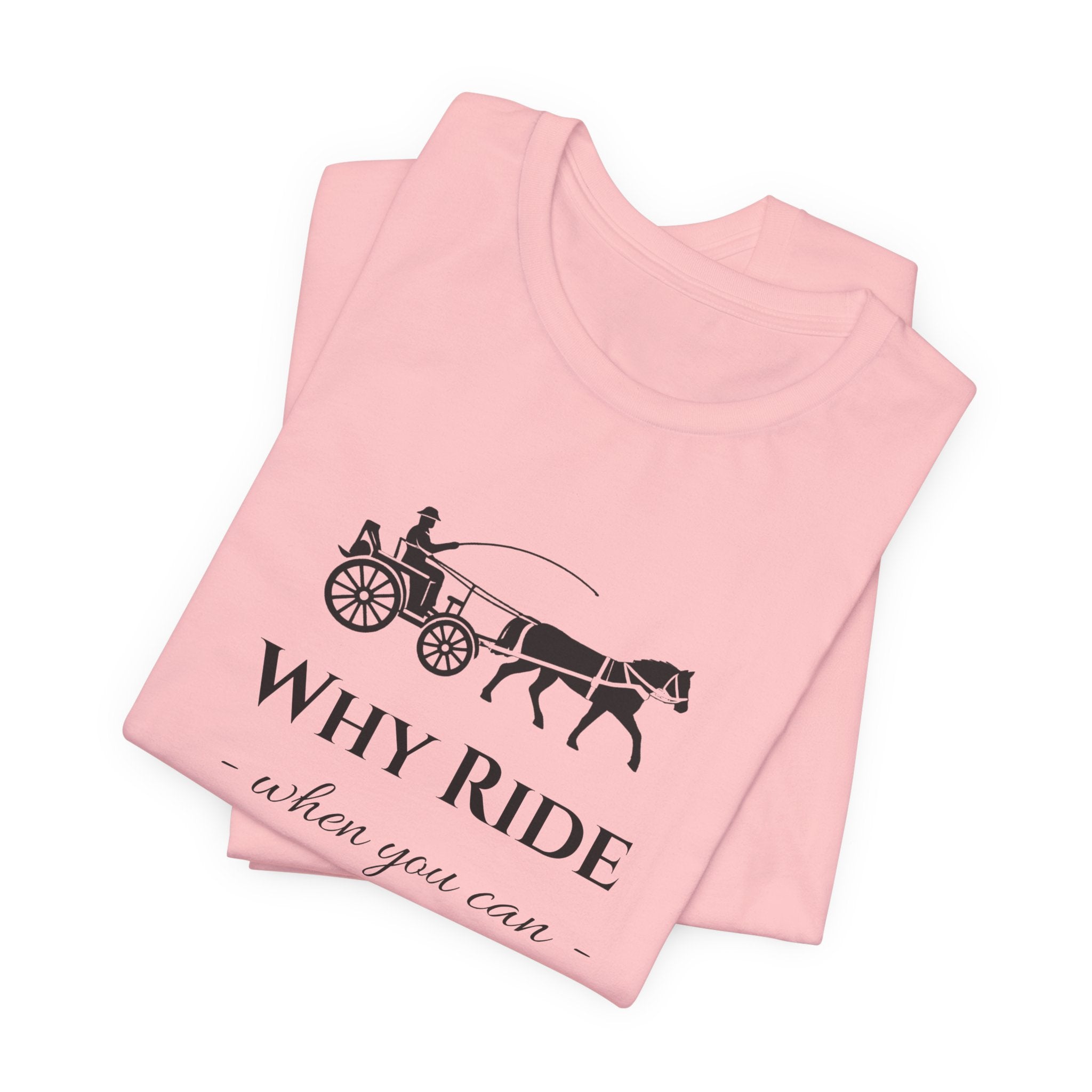 Why Ride When You Can Drive? Tee — Vintage Horse Carriage Graphic T-Shirt
